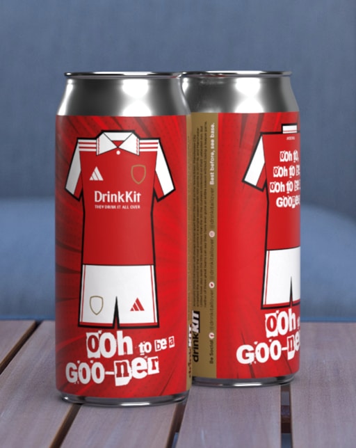 Arsenal Home Kit Inspired Beer 6x440ml can pack