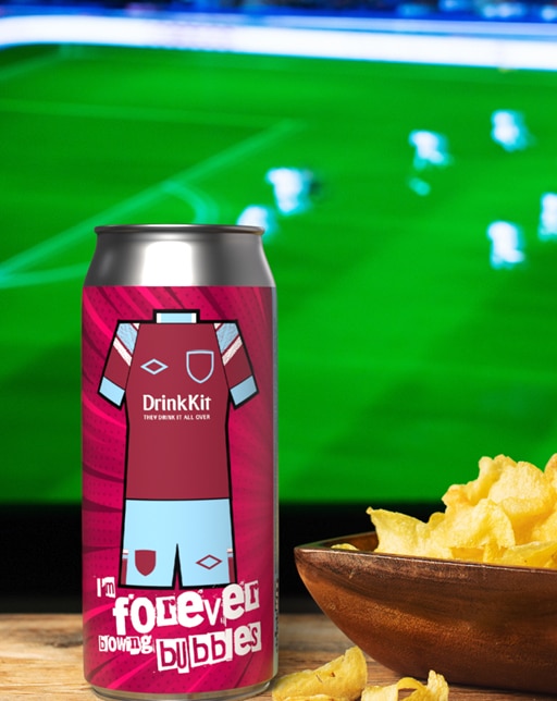 West Ham Home Kit Inspired Beer 6x440ml can pack